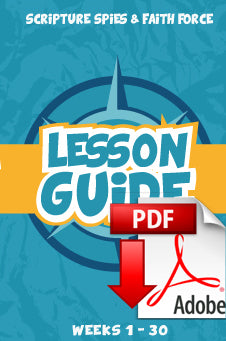 PDF - Blue Lessons Guide for Scripture Spies & Faith Force (Members: Free)