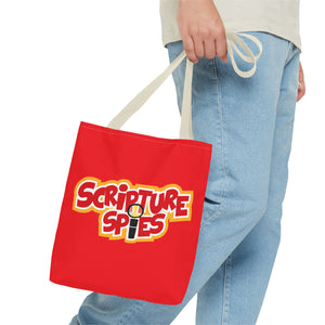 Scripture Spies Tote Bag